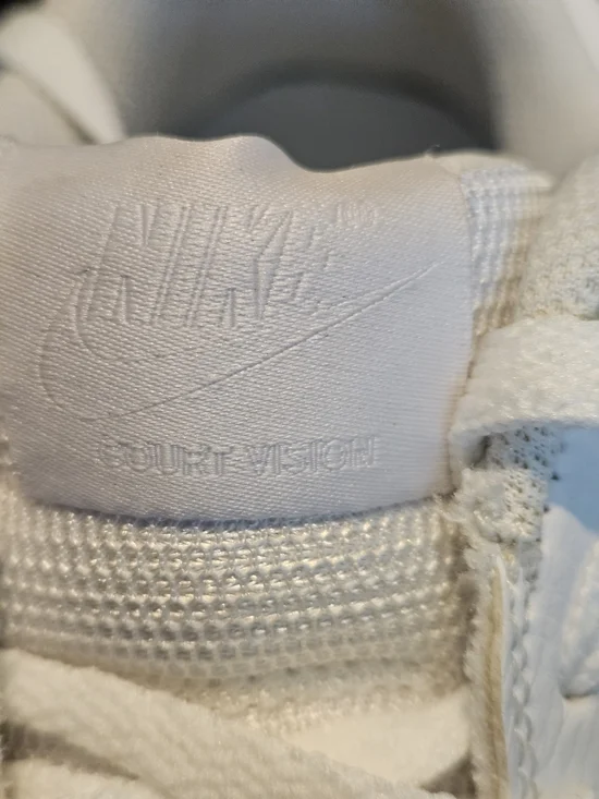 Nike Court Vision Low Triple White Men's 8.5 VERIFIED AUTHENTIC NWOB - Picture 9 of 16